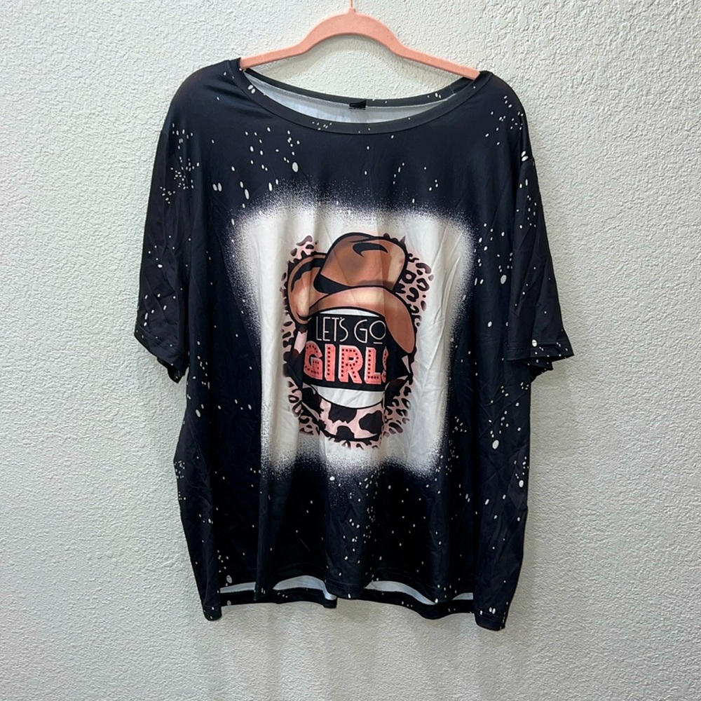 Western graphic silky tee